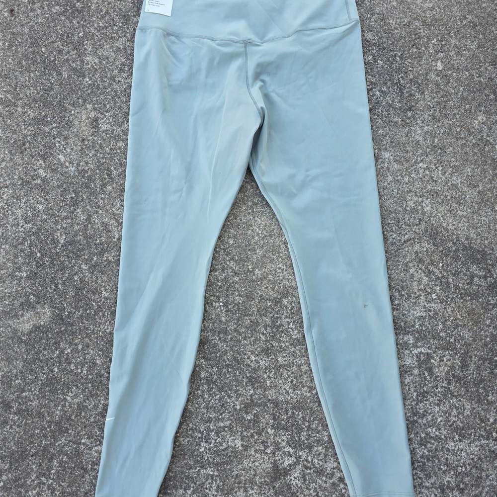 NWT Nike One Mid Rise Leggings in Light Gray / Green pants